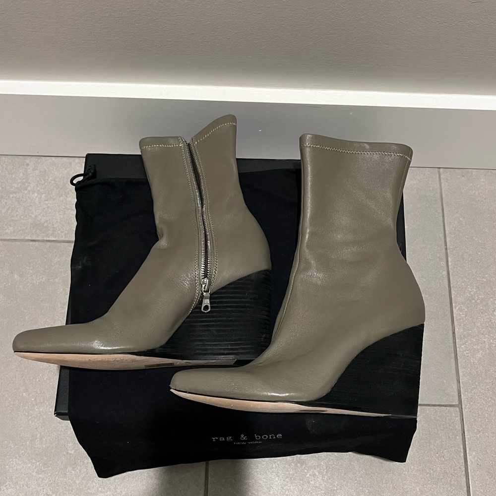 Rag & Bone SAFARI KHAKI PHOENIX WEDGE - NORD ANN